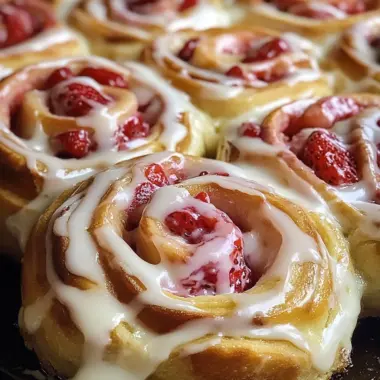 Easy Strawberry Cheesecake Sweet Rolls