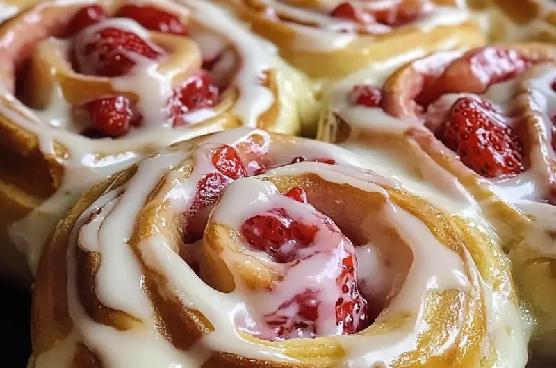 Easy Strawberry Cheesecake Sweet Rolls