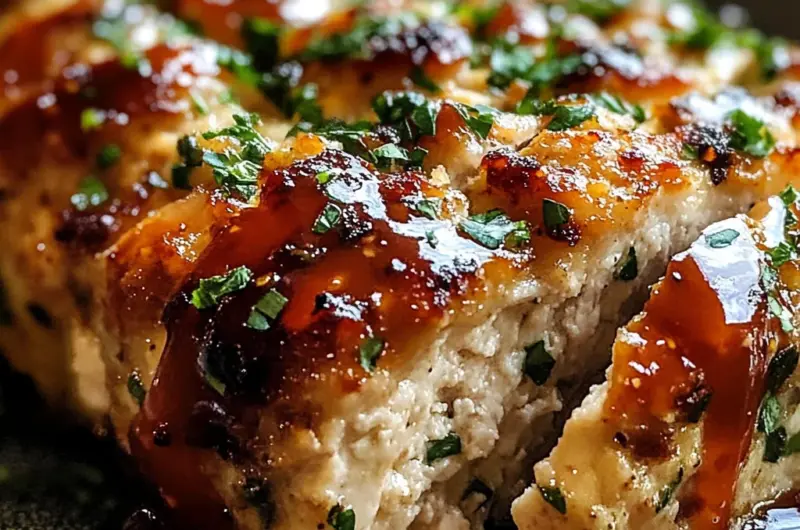 Melt-in-Your-Mouth Garlic Parmesan Chicken Meatloaf