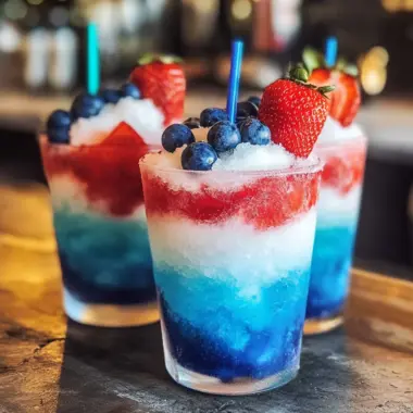 Red, White, and Blue Margarita Slush Recipe