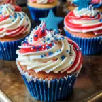 Red White and Blue Patriotic Cupcakes