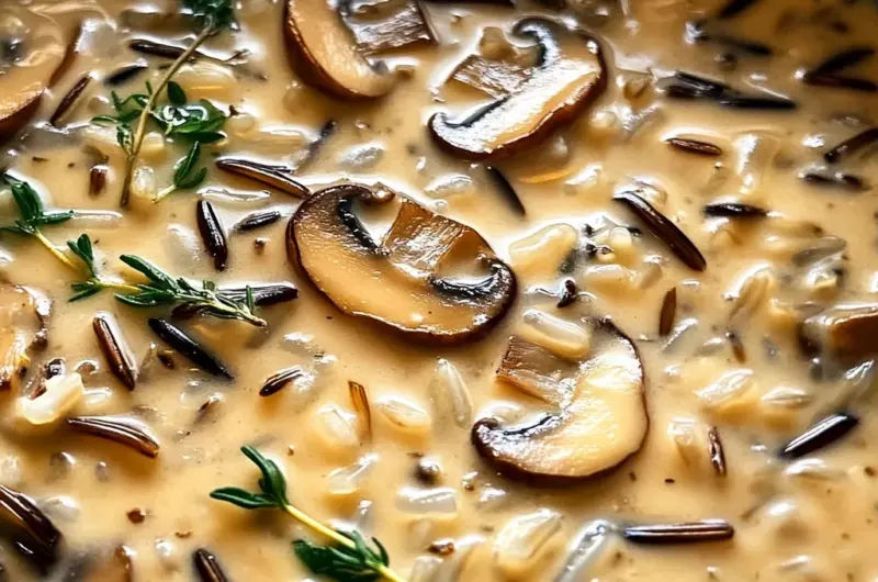 Creamy Wild Rice and Mushroom Soup
