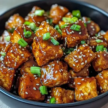 Crispy Honey Garlic Tofu