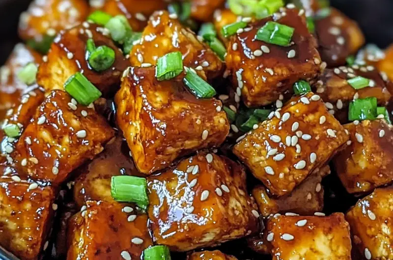 Crispy Honey Garlic Tofu