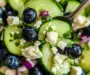 Cucumber Salad with Blueberries and Feta Cheese