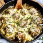 French Onion Chicken Meatballs