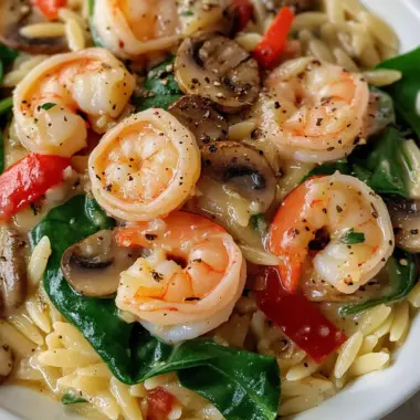Garlic Orzo Tuscan Shrimp Recipe