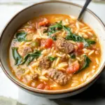 Italian Sausage Orzo Soup