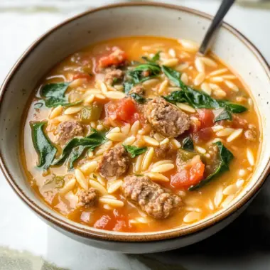 Italian Sausage Orzo Soup