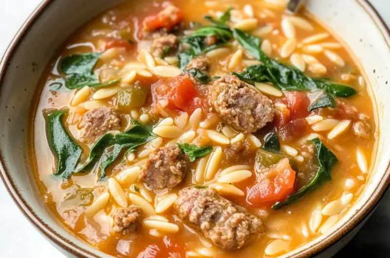 Italian Sausage Orzo Soup