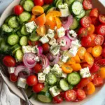 Mediterranean Chopped Salad with Pickled Red Onion and Feta