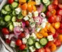 Mediterranean Chopped Salad with Pickled Red Onion and Feta