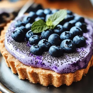 No-Bake Blueberry Chia Seed Pie
