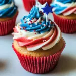 Red White and Blue Patriotic Cupcakes