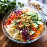 Spring Roll Salad with Spicy Ginger Dressing