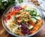 Spring Roll Salad with Spicy Ginger Dressing