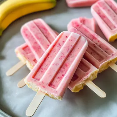 Strawberry Banana Popsicles
