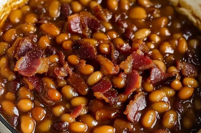 The Best Baked Beans Recipe with Turkey Bacon