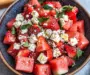 Watermelon Salad With Strawberries & Honey Lime Dressing