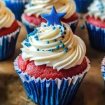 Red White and Blue Patriotic Cupcakes