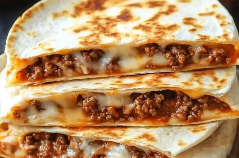 Cheesy Ground Beef Quesadillas Recipe is a must-try!