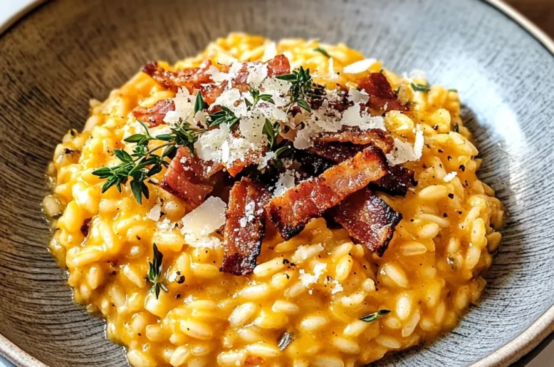 Pumpkin Risotto with Bacon & Parmesan
