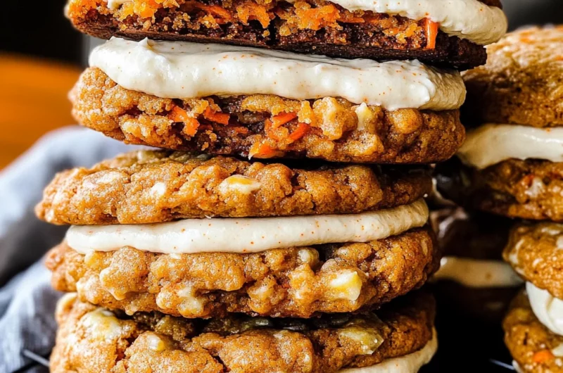 Carrot Cake Cookie Sandwiches