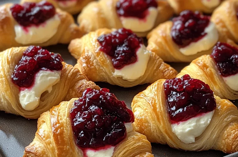 Cranberry Cream Cheese Crescent Bites
