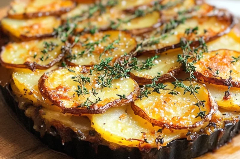 Crispy Balsamic-Thyme Potato Torte