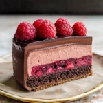 Dark Chocolate Raspberry Mousse Cake
