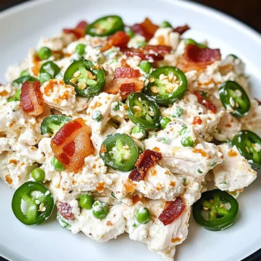 Keto Jalapeno Popper Cottage Cheese Chicken Salad