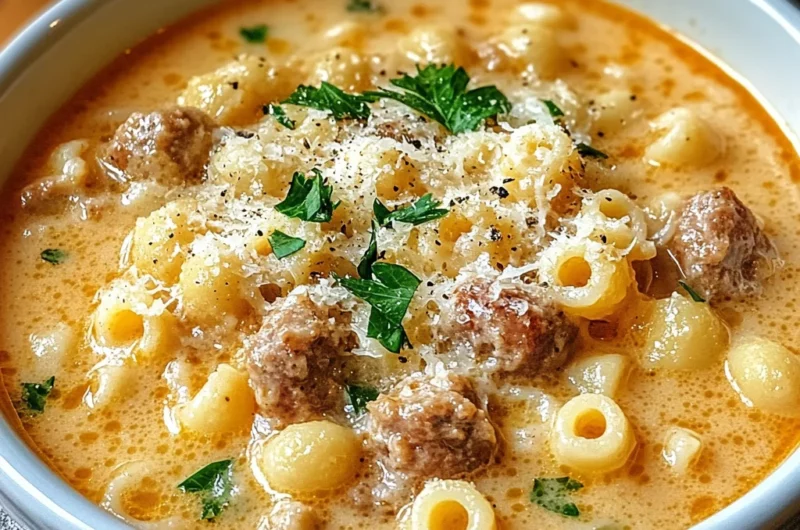 Parmesan Italian Sausage Ditalini Soup