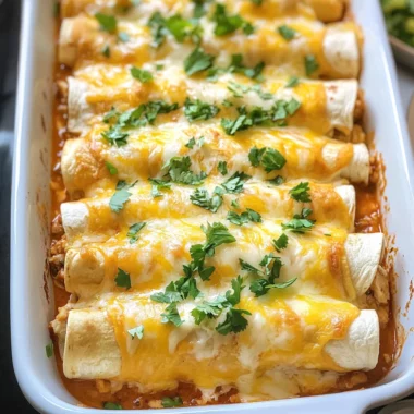 Queso Chicken Enchiladas