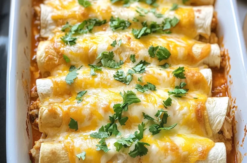 Queso Chicken Enchiladas