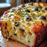 Savory Quick Bread With Cheese And Olives 🧀🍞