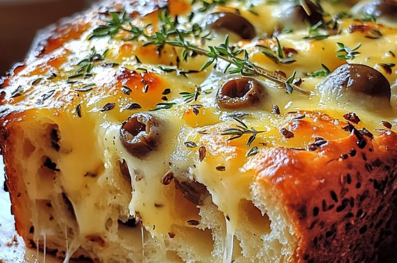 Savory Quick Bread With Cheese And Olives 🧀🍞