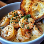 Shrimp Scampi Bowls with Garlic Bread
