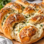 Swirled Garlic Herb And Cheese Bread