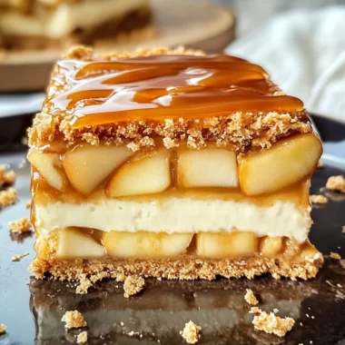 Caramel Apple Eclair Cake