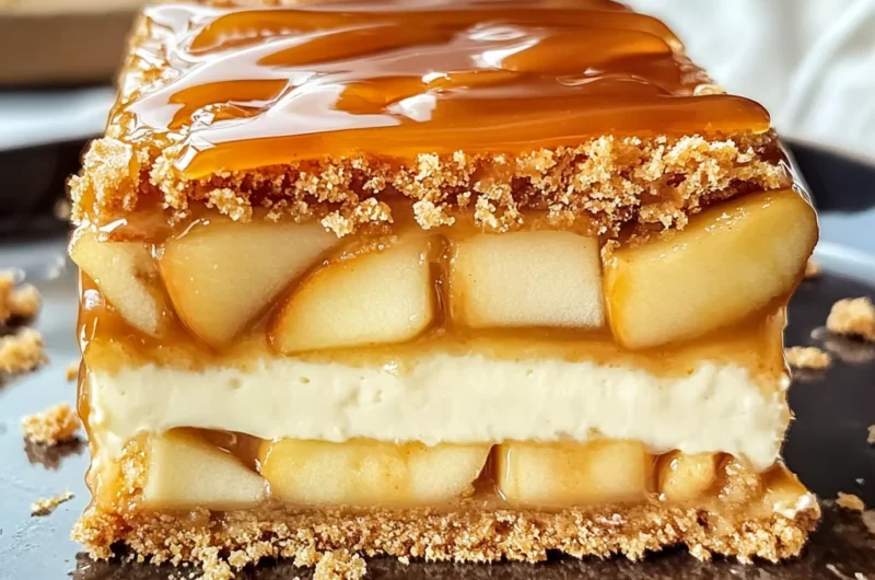 Caramel Apple Eclair Cake