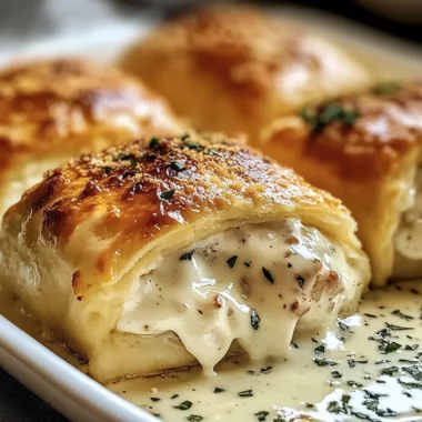 Chicken Pillows with Creamy Parmesan Sauce for Cozy Nights