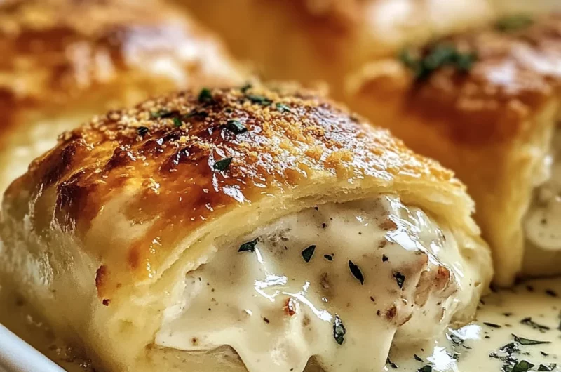 Chicken Pillows with Creamy Parmesan Sauce for Cozy Nights