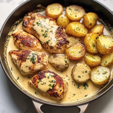 Chicken and Potatoes with Dijon Cream Sauce