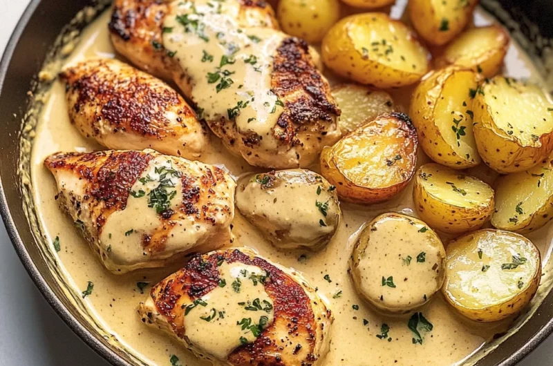 Chicken and Potatoes with Dijon Cream Sauce