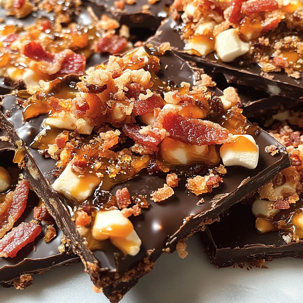 Chocolate, Caramel, Marshmallow, Whiskey & Bacon Bark
