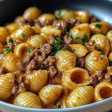 Creamy Beef and Shells