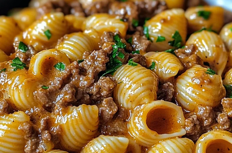 Creamy Beef and Shells