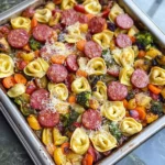 Easy Sheet Pan Tortellini and Kielbasa