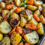 Garlic Herb Roasted Potatoes, Carrots, and Zucchini