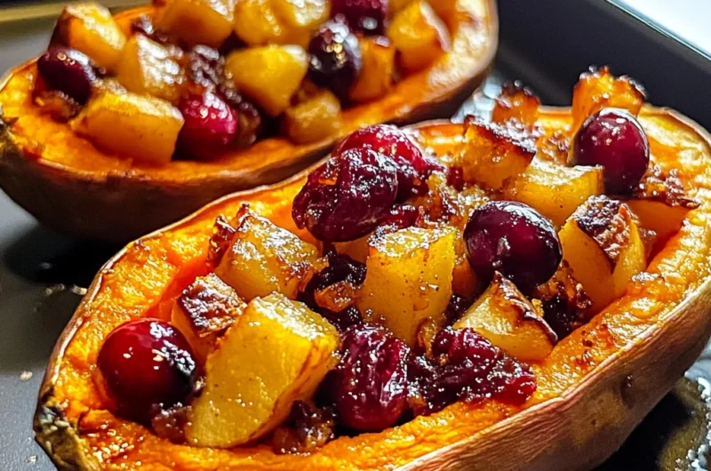 Indulge in Cranberry Apple Twice-Baked Sweet Potatoes This Fall!